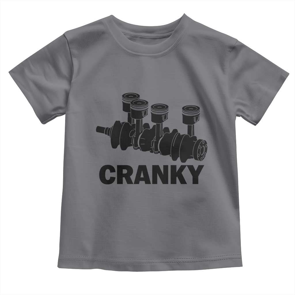 Cranky Car Engine Crankshaft Cars Lover Toddler T Shirt Mechanics Father Day TS10 Charcoal Print Your Wear