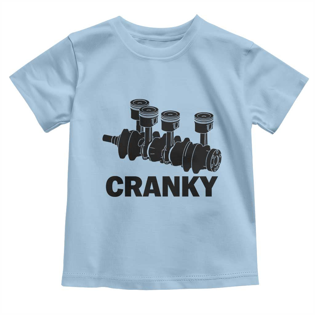 Cranky Car Engine Crankshaft Cars Lover Toddler T Shirt Mechanics Father Day TS10 Light Blue Print Your Wear