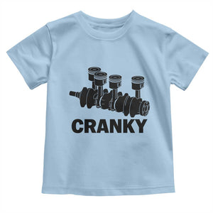 Cranky Car Engine Crankshaft Cars Lover Toddler T Shirt Mechanics Father Day TS10 Light Blue Print Your Wear