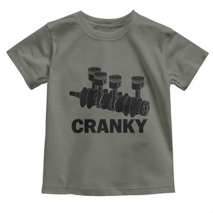 Cranky Car Engine Crankshaft Cars Lover Toddler T Shirt Mechanics Father Day TS10 Military Green Print Your Wear