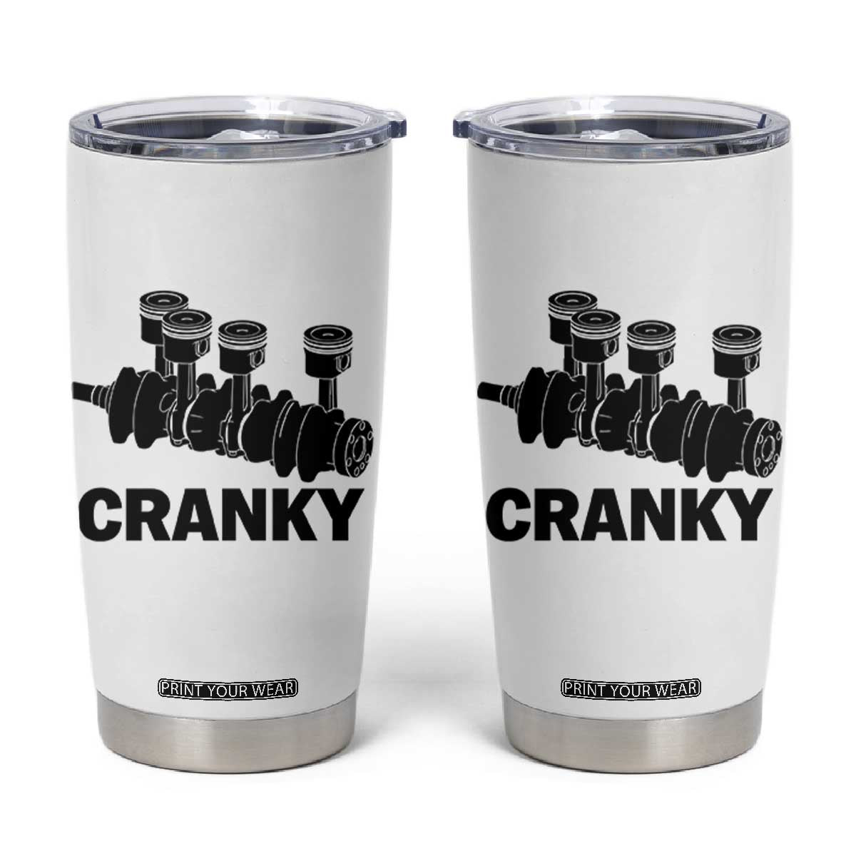 Cranky Car Engine Crankshaft Cars Lover Tumbler Cup Mechanics Father Day TS10 White Print Your Wear