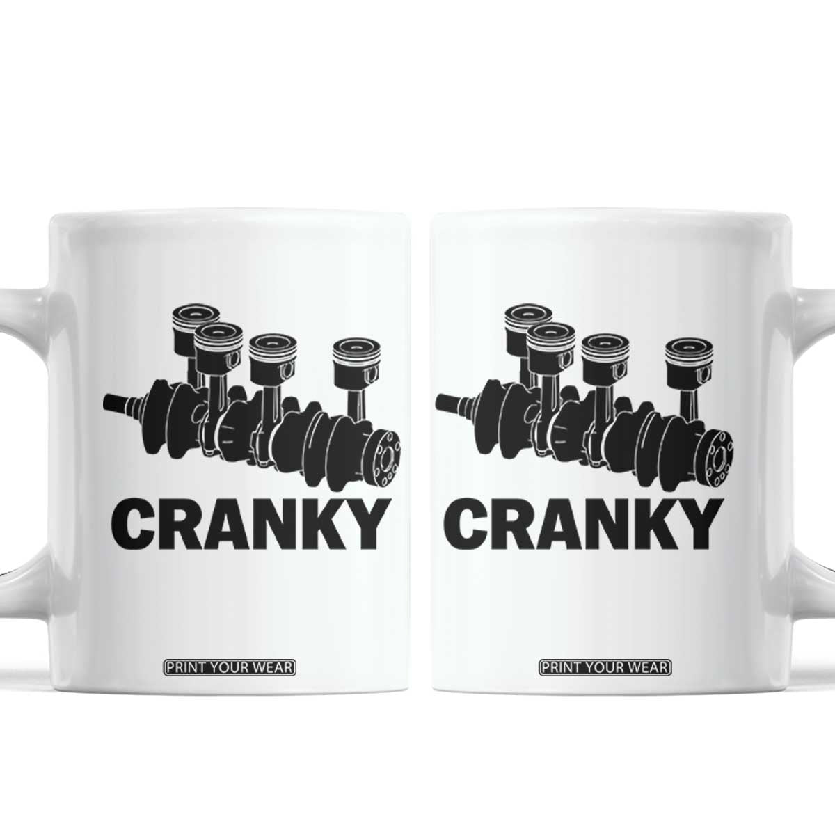 Cranky Car Engine Crankshaft Cars Lover Coffee Mug Mechanics Father Day TS10 White Print Your Wear