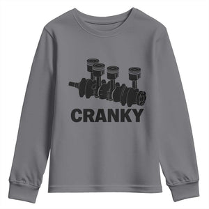 Cranky Car Engine Crankshaft Cars Lover Youth Sweatshirt Mechanics Father Day TS10 Charcoal Print Your Wear