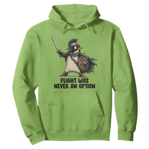 Flight Was Never An Option Funny Penguin Hoodie Sarcastic Dark Humor Animal TS10 Lime Print Your Wear