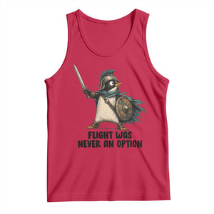 Flight Was Never An Option Funny Penguin Tank Top Sarcastic Dark Humor Animal TS10 Red Print Your Wear