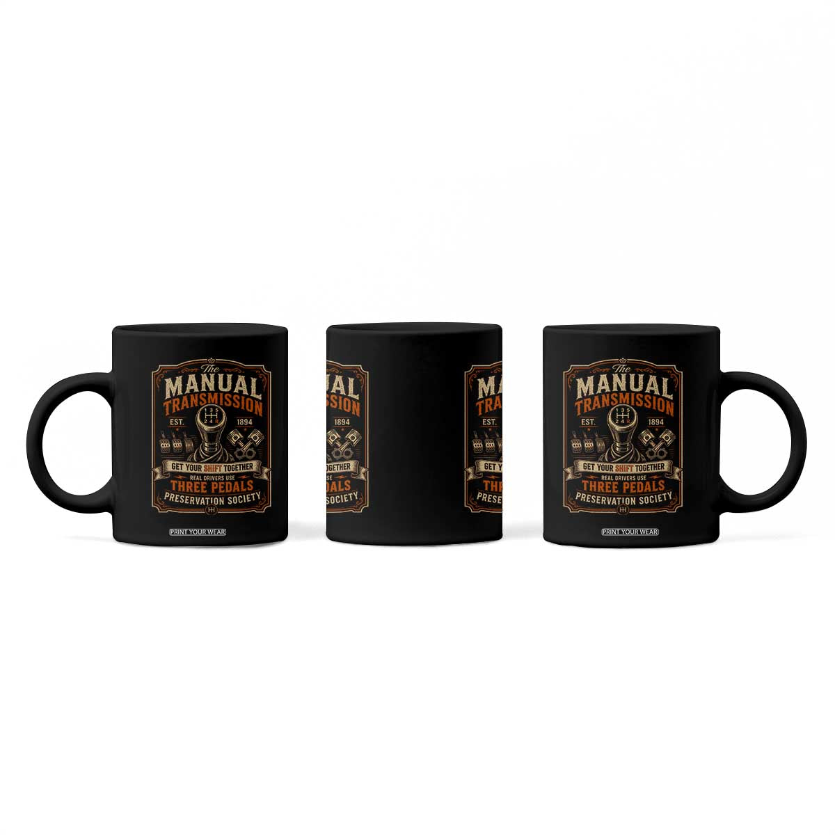 Car Guy Coffee Mug The Manual Transmission Preservation Society TS10 Print Your Wear