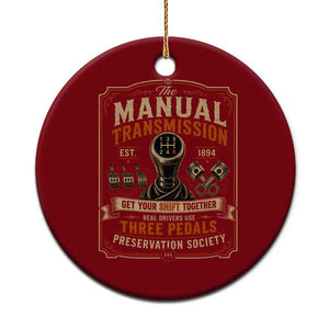 Car Guy Ceramic Ornament The Manual Transmission Preservation Society TS10 1pc Red Print Your Wear