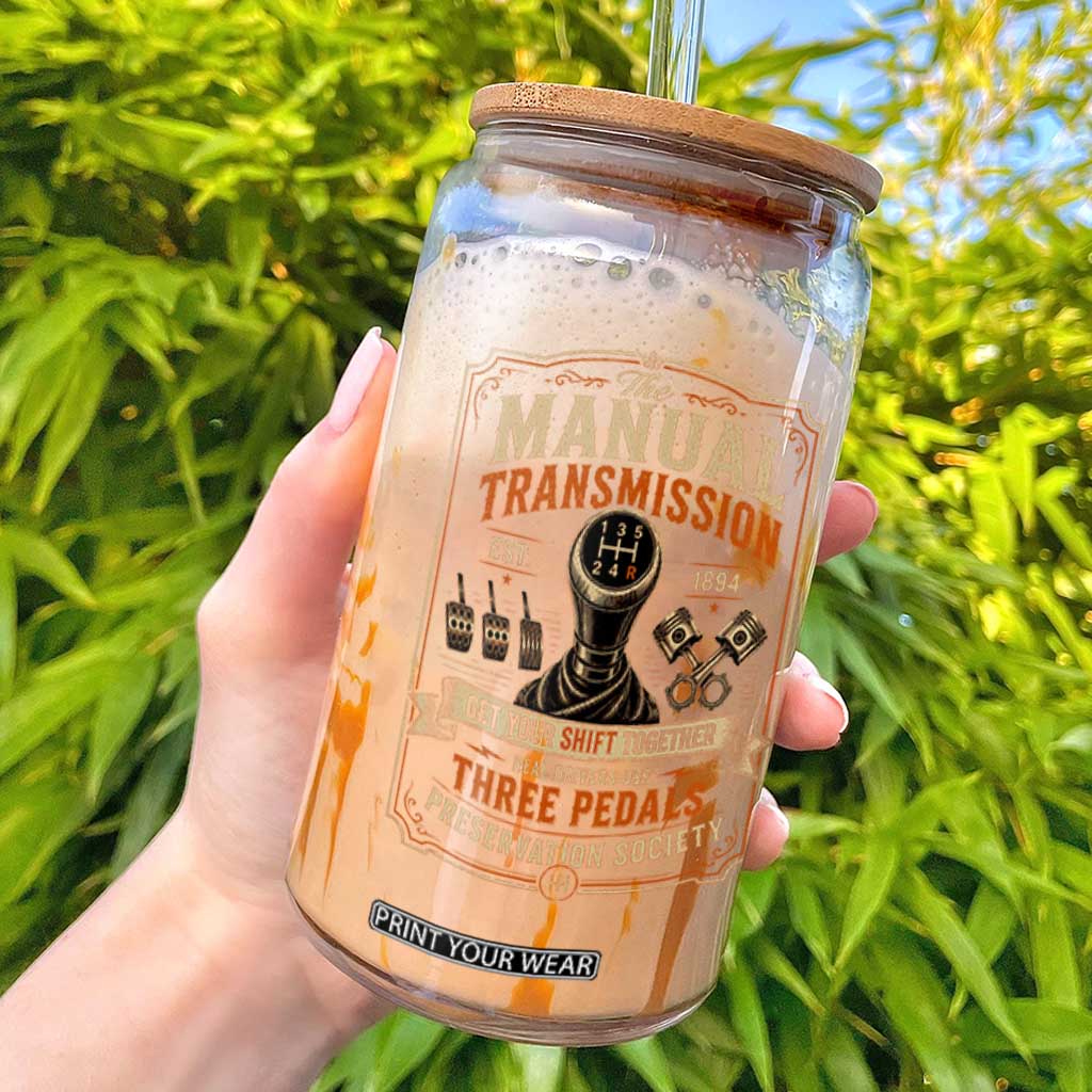 Car Guy Glass Can The Manual Transmission Preservation Society TS10 Black Print Your Wear