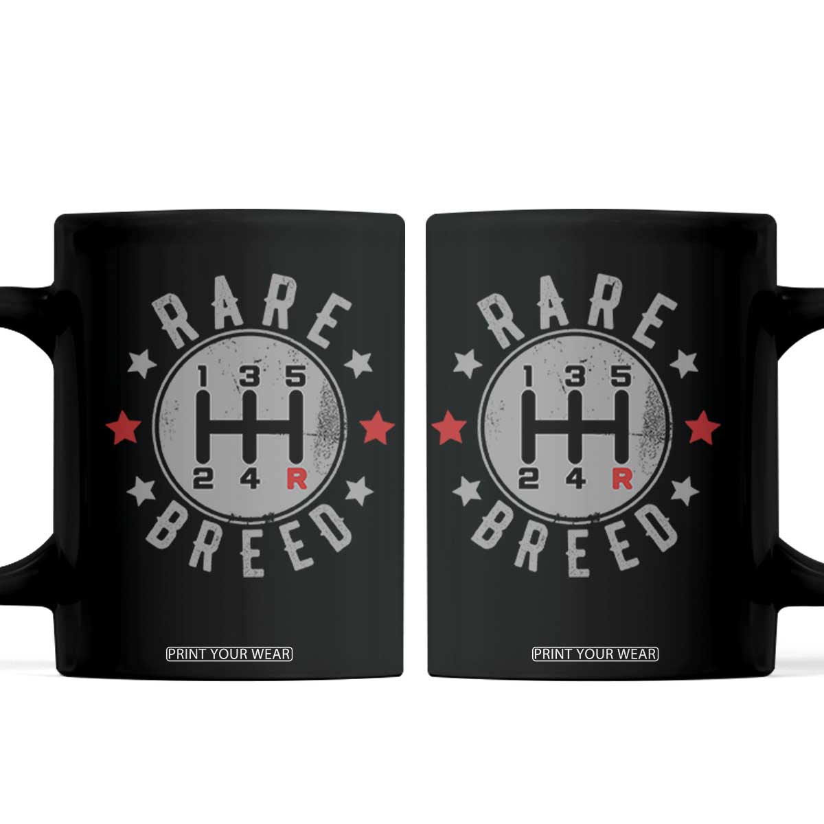 Rare Breed Manual Transmission Stick Shift Driver Coffee Mug Vintage Distressed Graphic