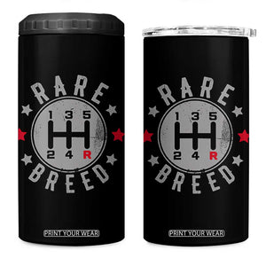Rare Breed Manual Transmission Stick Shift Driver 4 in 1 Can Cooler Tumbler Vintage Distressed Graphic
