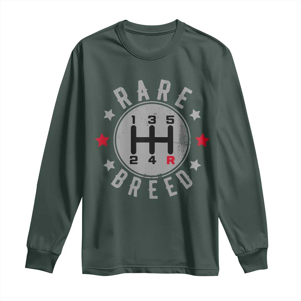 Rare Breed Manual Transmission Stick Shift Driver Long Sleeve Shirt Vintage Distressed Graphic
