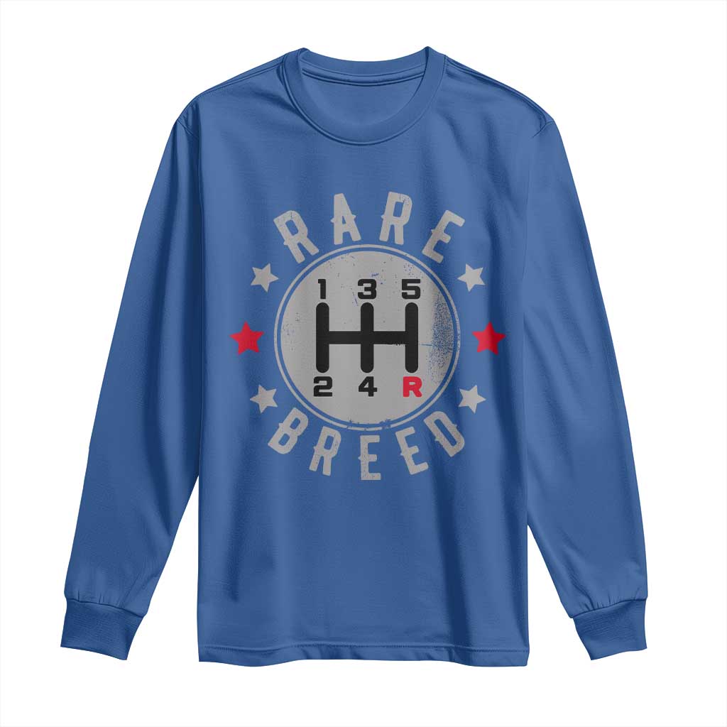 Rare Breed Manual Transmission Stick Shift Driver Long Sleeve Shirt Vintage Distressed Graphic