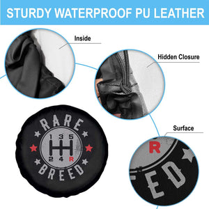 Rare Breed Manual Transmission Stick Shift Driver Spare Tire Cover Vintage Distressed Graphic