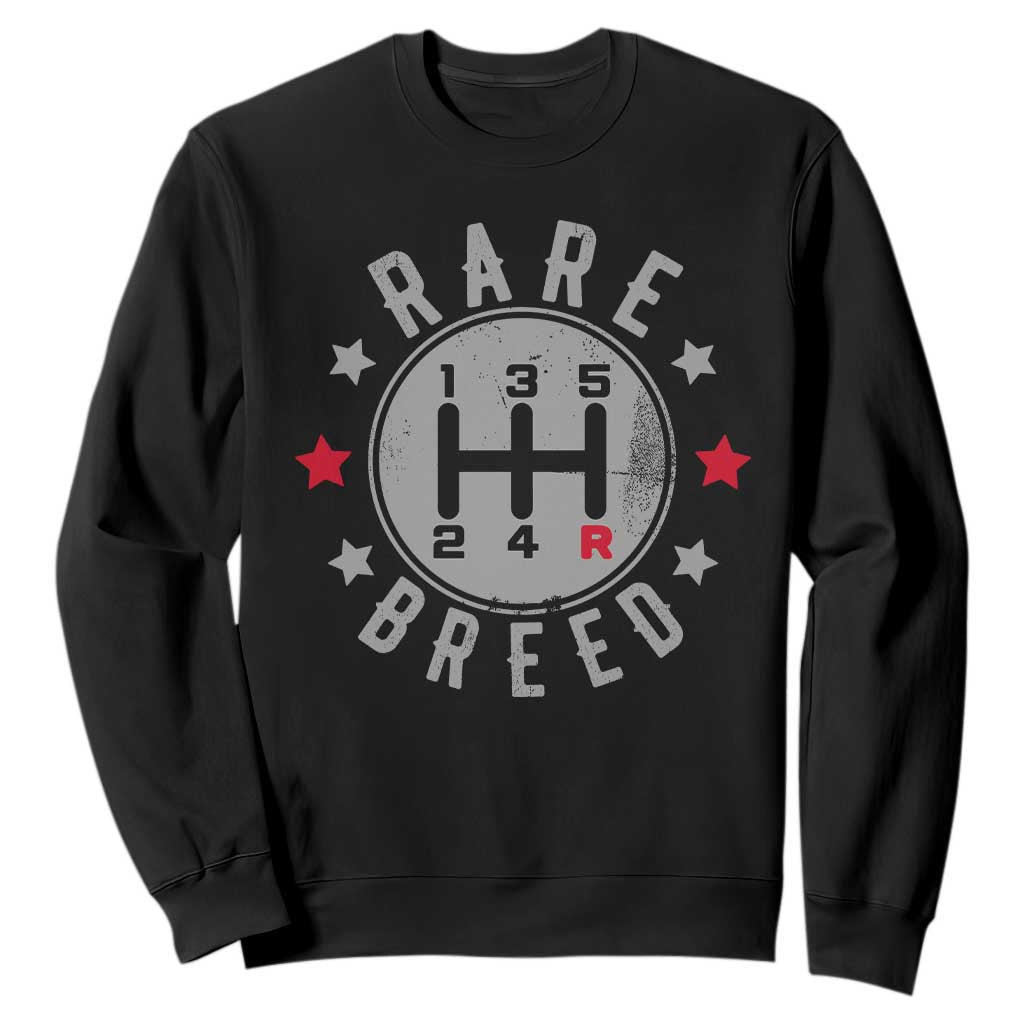 Rare Breed Manual Transmission Stick Shift Driver Sweatshirt Vintage Distressed Graphic