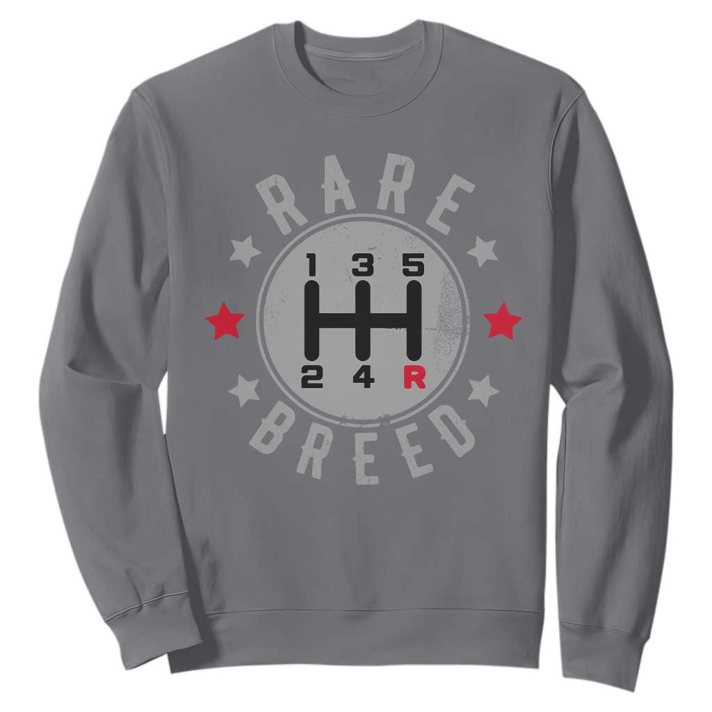Rare Breed Manual Transmission Stick Shift Driver Sweatshirt Vintage Distressed Graphic