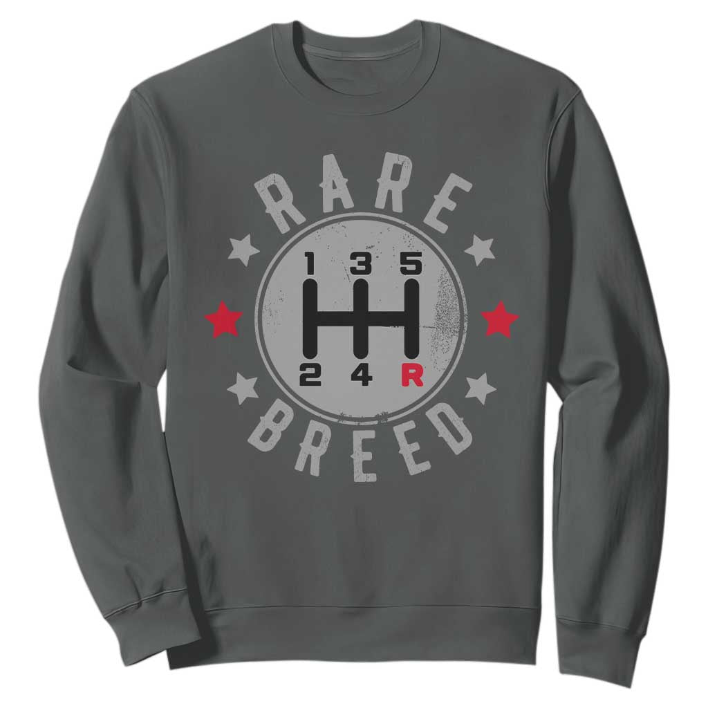 Rare Breed Manual Transmission Stick Shift Driver Sweatshirt Vintage Distressed Graphic
