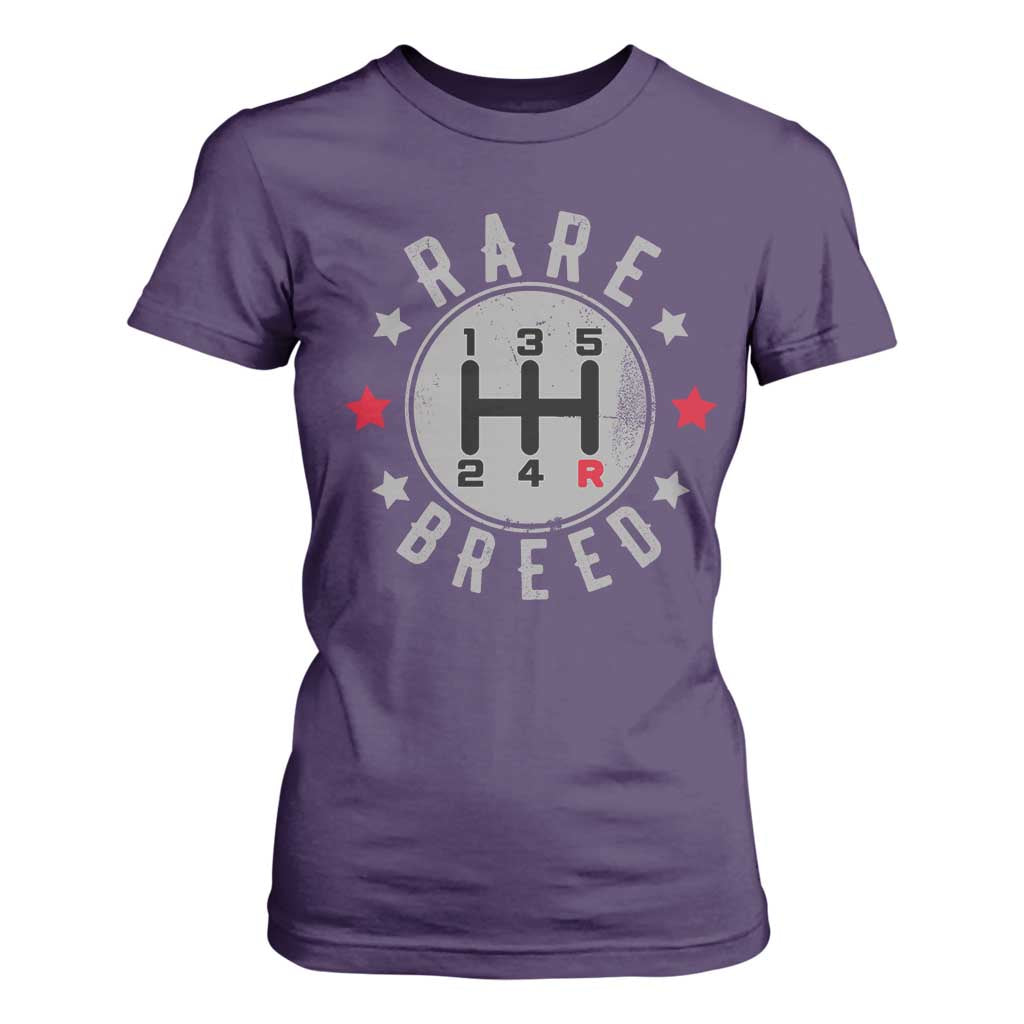 Rare Breed Manual Transmission Stick Shift Driver T Shirt For Women Vintage Distressed Graphic