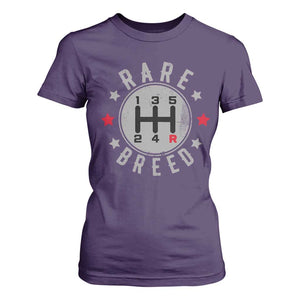 Rare Breed Manual Transmission Stick Shift Driver T Shirt For Women Vintage Distressed Graphic