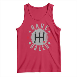 Rare Breed Manual Transmission Stick Shift Driver Tank Top Vintage Distressed Graphic