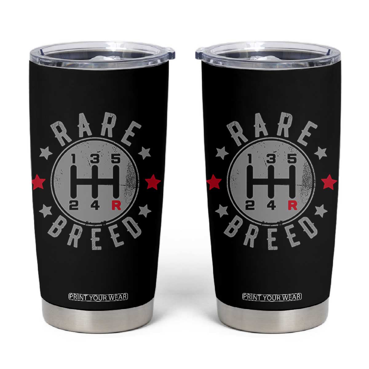 Rare Breed Manual Transmission Stick Shift Driver Tumbler Cup Vintage Distressed Graphic TS10 Black Print Your Wear