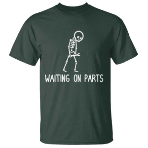 Waiting on Parts Mechanic Skeleton T Shirt Garage Car Guy Auto Repair Life
