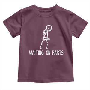 Waiting on Parts Mechanic Skeleton Toddler T Shirt Garage Car Guy Auto Repair Life