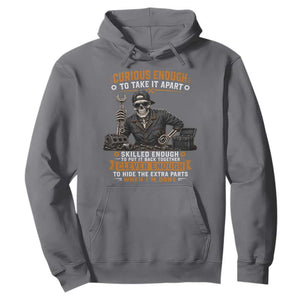 Mechanic Skeleton Hoodie Curious Enough to Take It Apart Car Auto Repair Garage