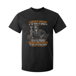 Mechanic Skeleton T Shirt For Kid Curious Enough to Take It Apart Car Auto Repair Garage