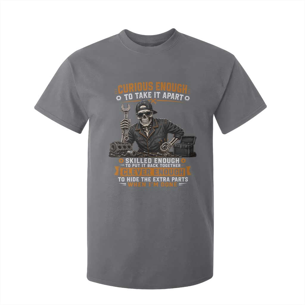Mechanic Skeleton T Shirt For Kid Curious Enough to Take It Apart Car Auto Repair Garage