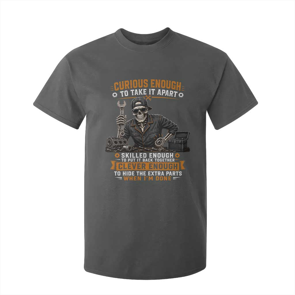 Mechanic Skeleton T Shirt For Kid Curious Enough to Take It Apart Car Auto Repair Garage