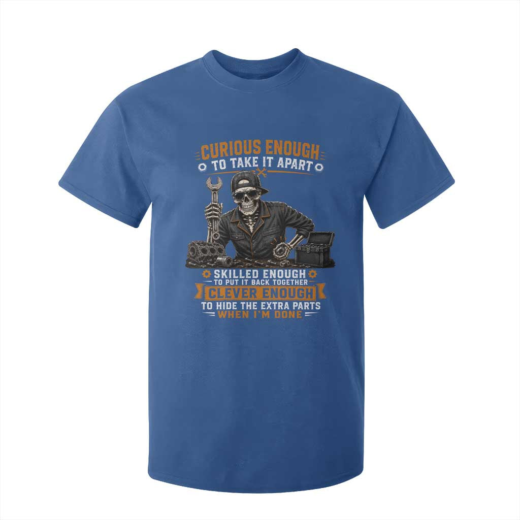 Mechanic Skeleton T Shirt For Kid Curious Enough to Take It Apart Car Auto Repair Garage