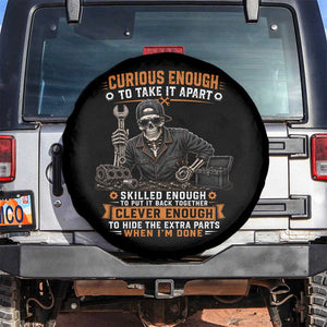Mechanic Skeleton Spare Tire Cover Curious Enough to Take It Apart Car Auto Repair Garage