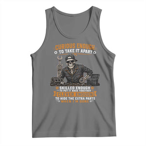 Mechanic Skeleton Tank Top Curious Enough to Take It Apart Car Auto Repair Garage