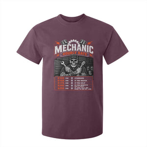 Mechanic Skeleton T Shirt For Kid Funny Hourly Rate Auto Car Garage Labor Rates