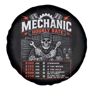 Mechanic Skeleton Spare Tire Cover Funny Hourly Rate Auto Car Garage Labor Rates