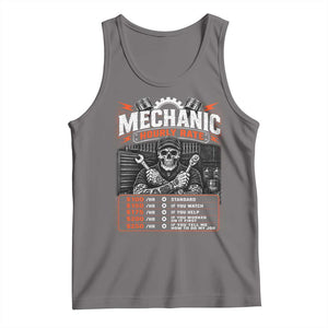 Mechanic Skeleton Tank Top Funny Hourly Rate Auto Car Garage Labor Rates