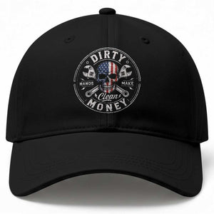 Mechanic Skeleton Baseball Cap My Hands May Be Dirty But My Money is Clean Auto Repair Garage