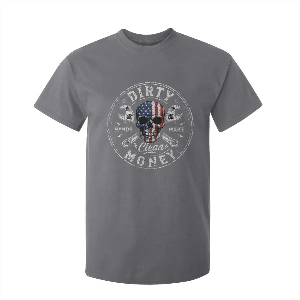Mechanic Skeleton T Shirt For Kid My Hands May Be Dirty But My Money is Clean Auto Repair Garage