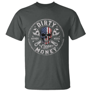 Mechanic Skeleton T Shirt My Hands May Be Dirty But My Money is Clean Auto Repair Garage