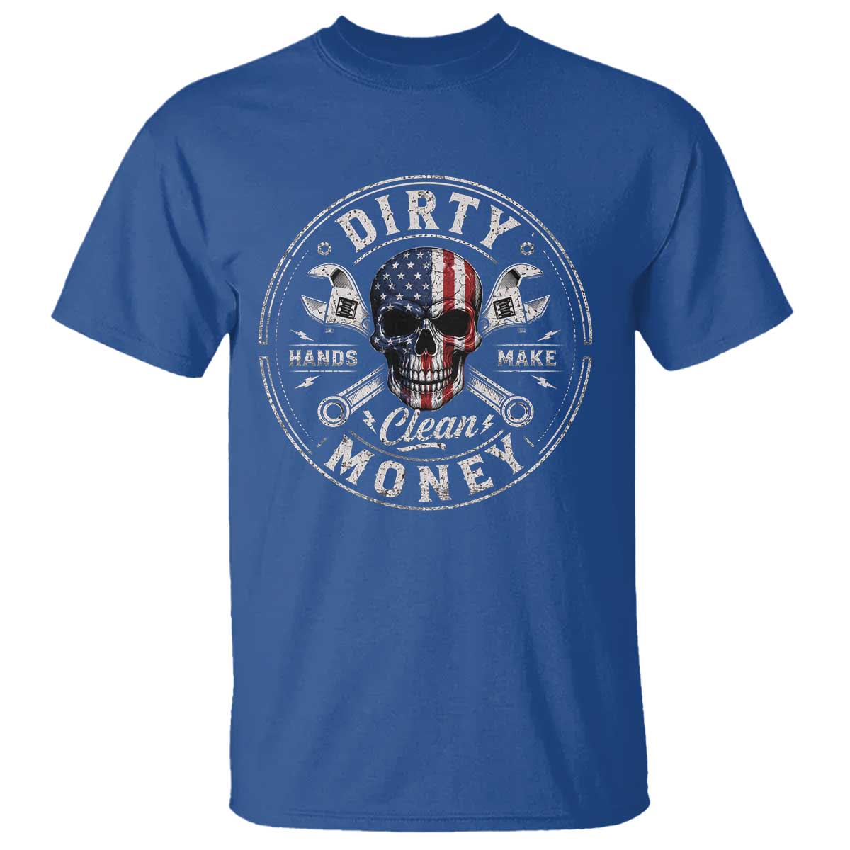 Mechanic Skeleton T Shirt My Hands May Be Dirty But My Money is Clean Auto Repair Garage
