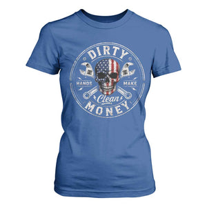 Mechanic Skeleton T Shirt For Women My Hands May Be Dirty But My Money is Clean Auto Repair Garage