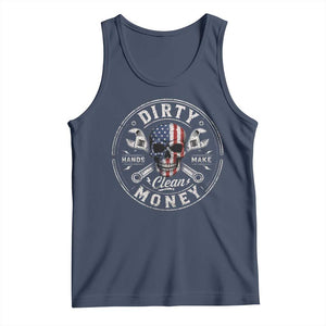 Mechanic Skeleton Tank Top My Hands May Be Dirty But My Money is Clean Auto Repair Garage
