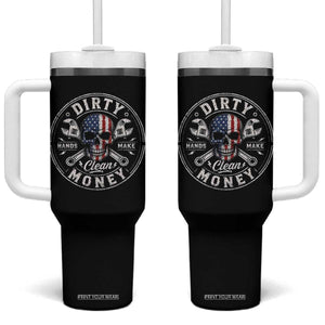Mechanic Skeleton Tumbler With Handle My Hands May Be Dirty But My Money is Clean Auto Repair Garage