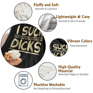I Suck At Fantasy Football Throw Blanket Funny My Friends Are Draft Party Commish FFL TS10 Print Your Wear