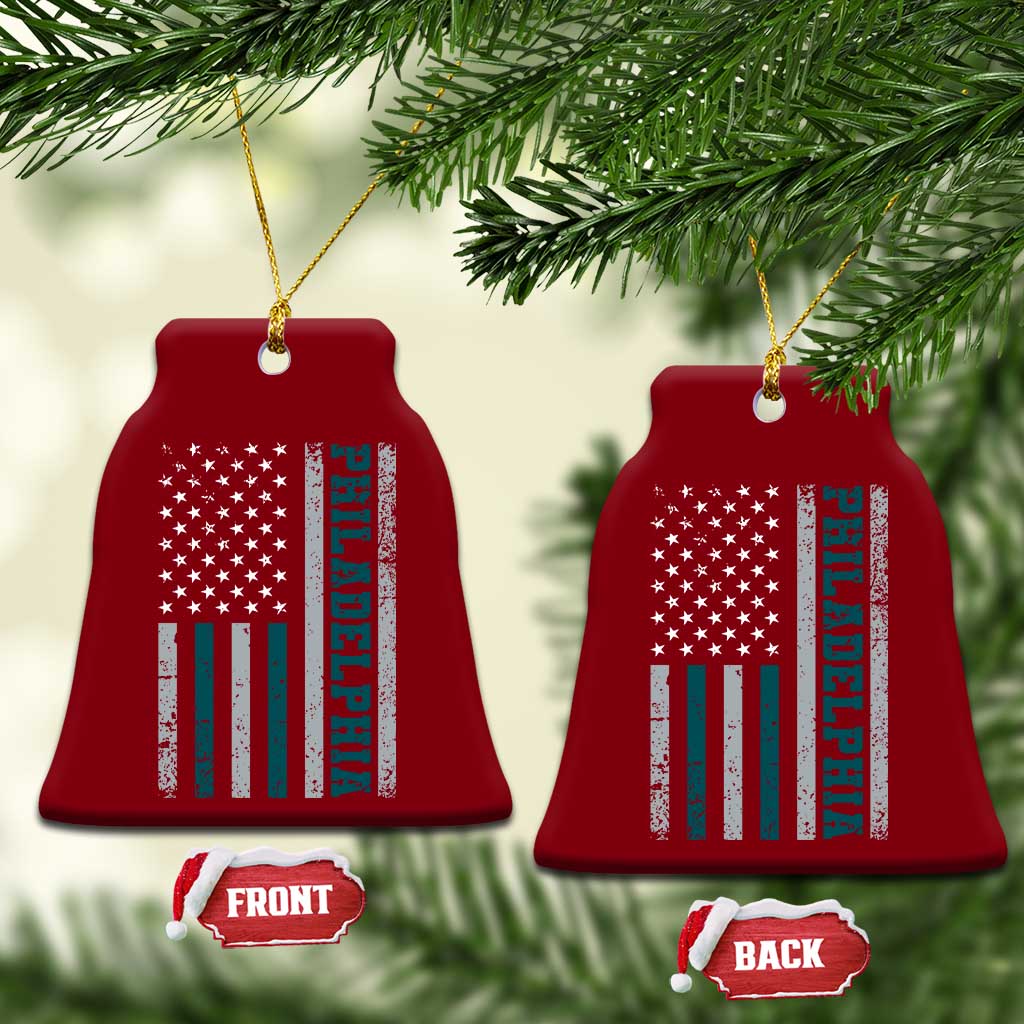 PFE Game Day Ceramic Ornament Retro American Flag Philly Lover TS10 Print Your Wear