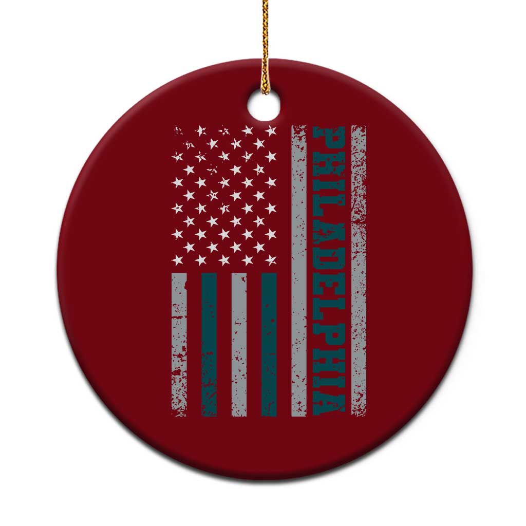 PFE Game Day Ceramic Ornament Retro American Flag Philly Lover TS10 1pc Red Print Your Wear