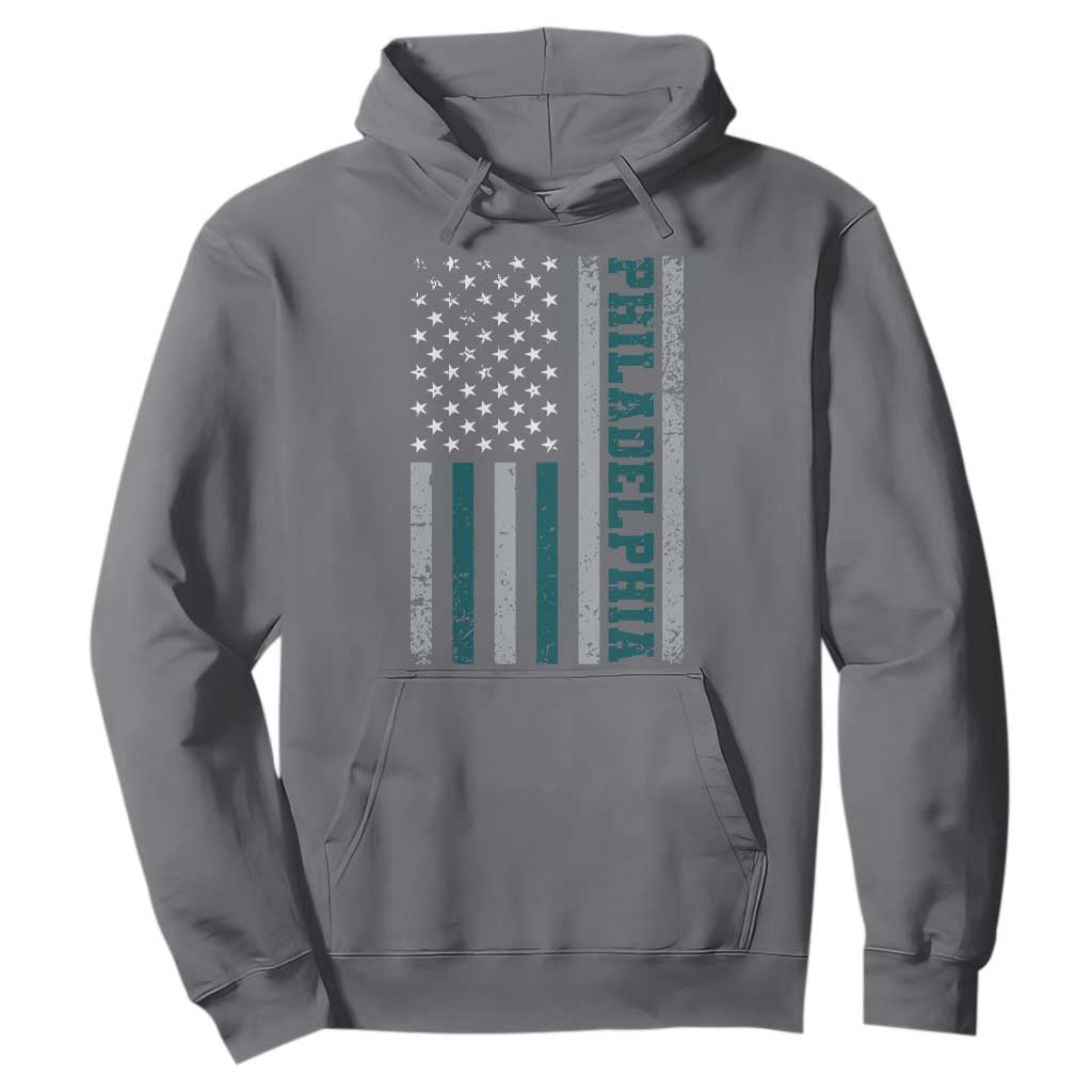 Philadelphia Hoodie Retro American Flag Philly Fan TS10 Charcoal Print Your Wear