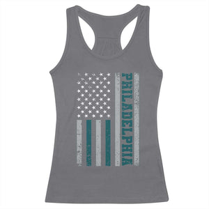 Philadelphia Racerback Tank Top Retro American Flag Philly Fan TS10 Charcoal Print Your Wear