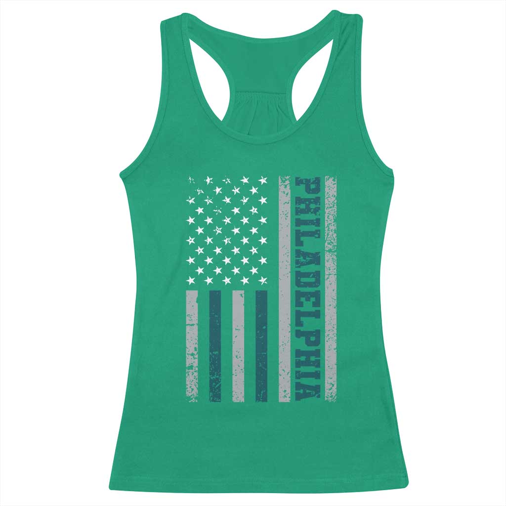 Philadelphia Racerback Tank Top Retro American Flag Philly Fan TS10 Irish Green Print Your Wear