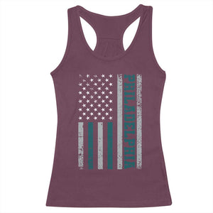 PFE Game Day Racerback Tank Top Retro American Flag Philly Lover TS10 Maroon Print Your Wear